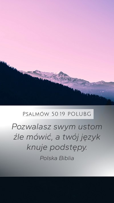 Psalmów 50:19 POLUBG Bible Verse Image