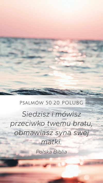 Psalmów 50:20 POLUBG Bible Verse Image