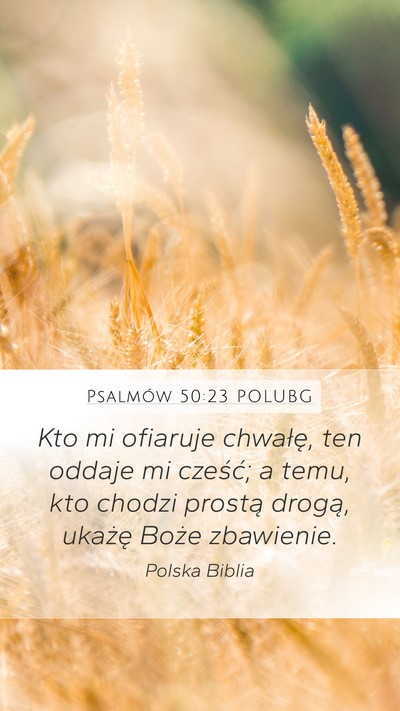 Psalmów 50:23 POLUBG Bible Verse Image