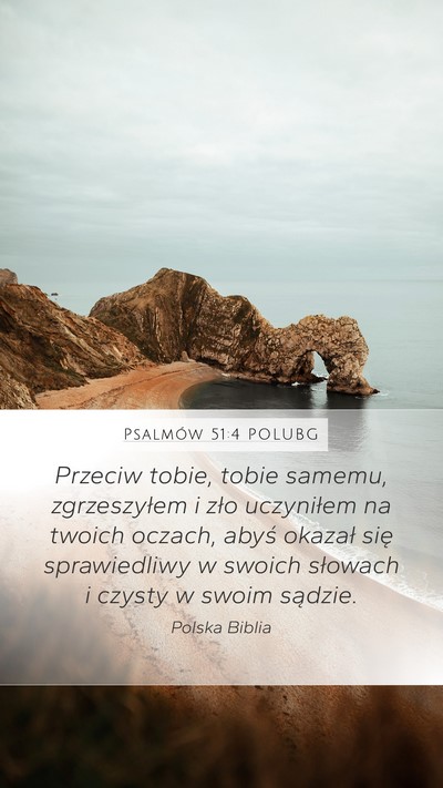Psalmów 51:4 POLUBG Bible Verse Image