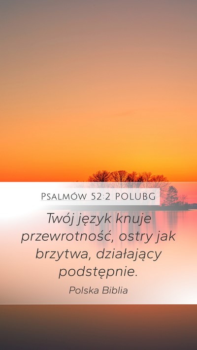Psalmów 52:2 POLUBG Bible Verse Image