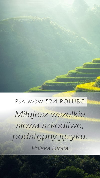 Psalmów 52:4 POLUBG Bible Verse Image