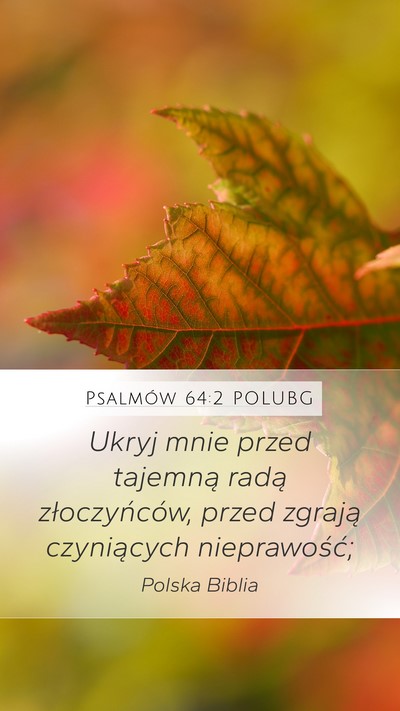 Psalmów 64:2 POLUBG Bible Verse Image