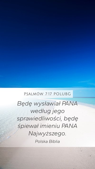 Psalmów 7:17 POLUBG Bible Verse Image