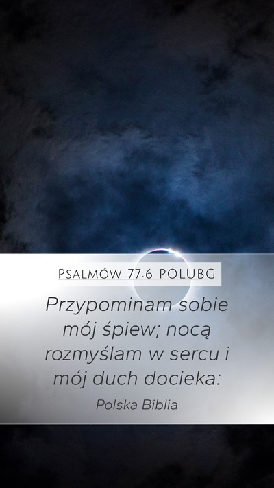 Psalmów 77:6 POLUBG Bible Verse Image