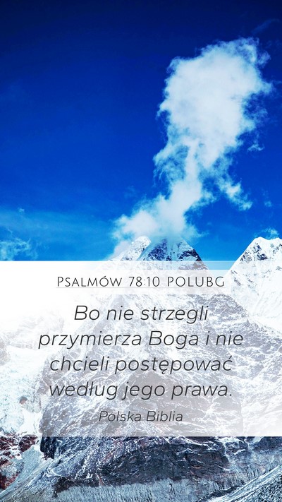 Psalmów 78:10 POLUBG Bible Verse Image