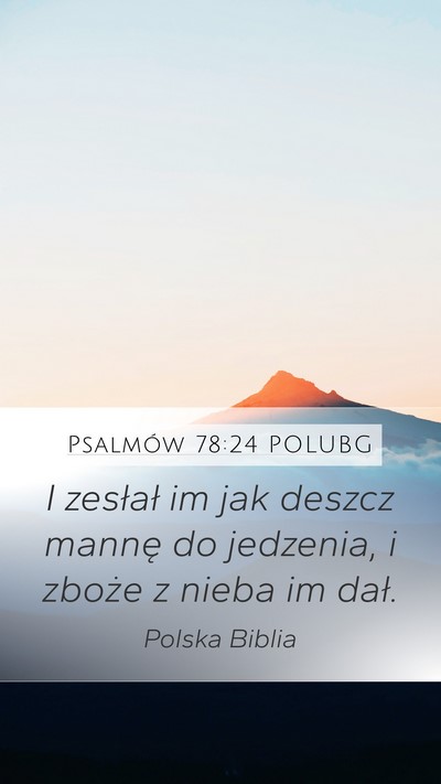 Psalmów 78:24 POLUBG Bible Verse Image