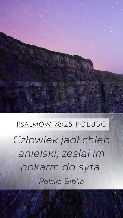 Psalmów 78:25 POLUBG Bible Verse Image