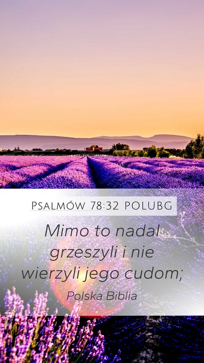 Psalmów 78:32 POLUBG Bible Verse Image