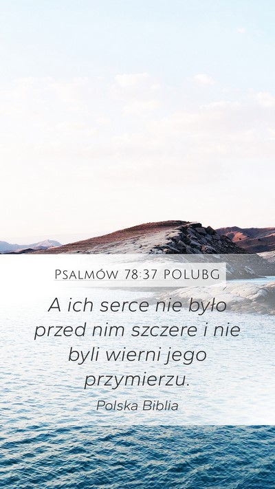 Psalmów 78:37 POLUBG Bible Verse Image