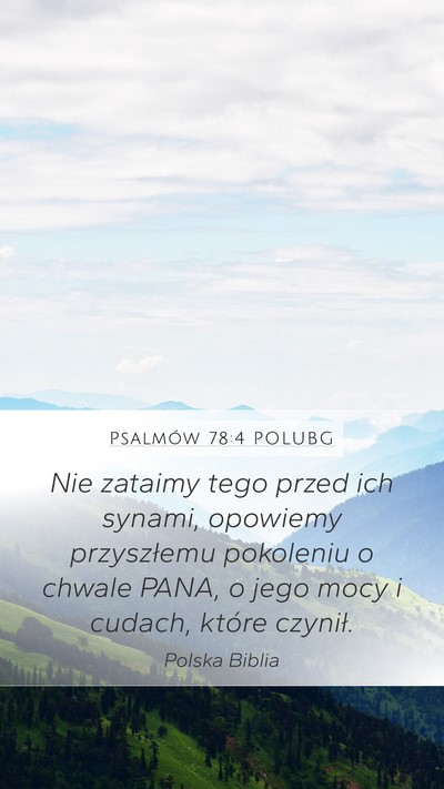 Psalmów 78:4 POLUBG Bible Verse Image