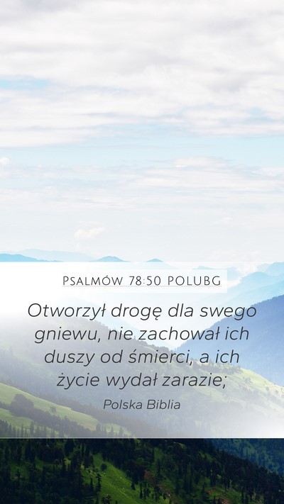 Psalmów 78:50 POLUBG Mobile Phone Wallpaper - Otworzył drogę dla swego gniewu, nie zachował - Mobile Bible Verse Wallpaper