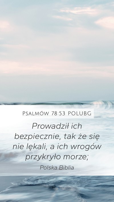 Psalmów 78:53 POLUBG Bible Verse Image