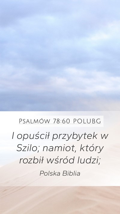Psalmów 78:60 POLUBG Bible Verse Image