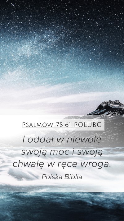 Psalmów 78:61 POLUBG Bible Verse Image
