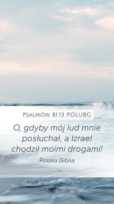 Psalmów 81:13 POLUBG Bible Verse Image