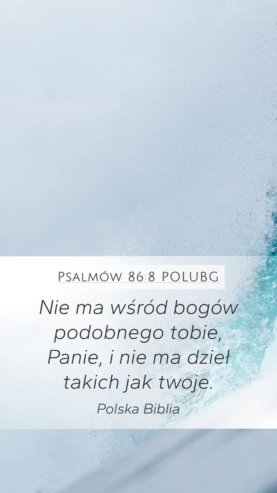 Psalmów 86:8 POLUBG Bible Verse Image