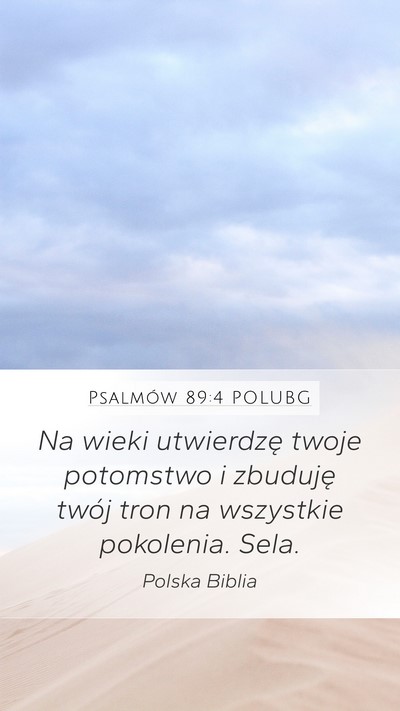 Psalmów 89:4 POLUBG Bible Verse Image