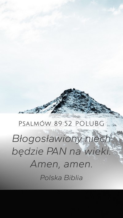 Psalmów 89:52 POLUBG Bible Verse Image