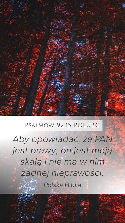 Psalmów 92:15 POLUBG Bible Verse Image