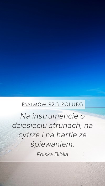 Psalmów 92:3 POLUBG Bible Verse Image
