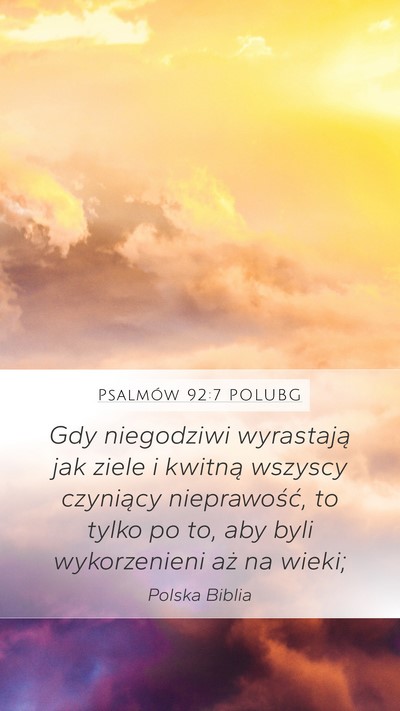 Psalmów 92:7 POLUBG Bible Verse Image