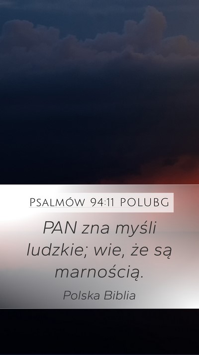 Psalmów 94:11 POLUBG Bible Verse Image