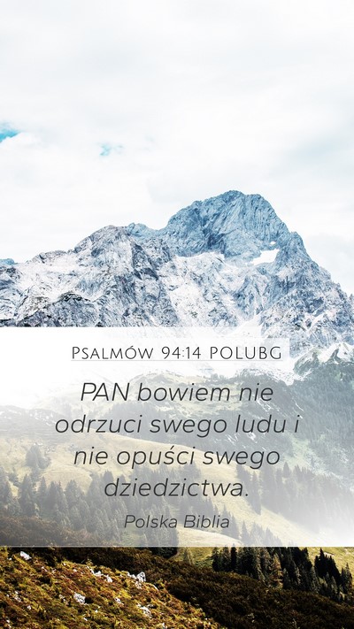 Psalmów 94:14 POLUBG Bible Verse Image