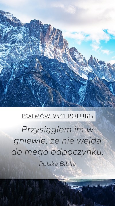 Psalmów 95:11 POLUBG Bible Verse Image