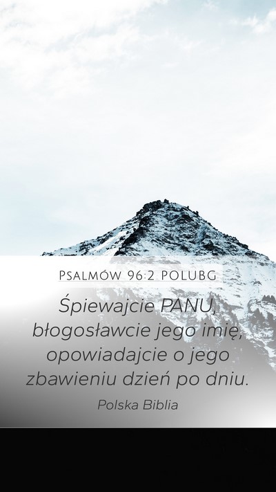 Psalmów 96:2 POLUBG Bible Verse Image
