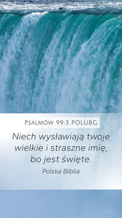Psalmów 99:3 POLUBG Bible Verse Image