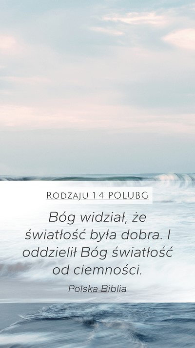 Rodzaju 1:4 POLUBG Bible Verse Image