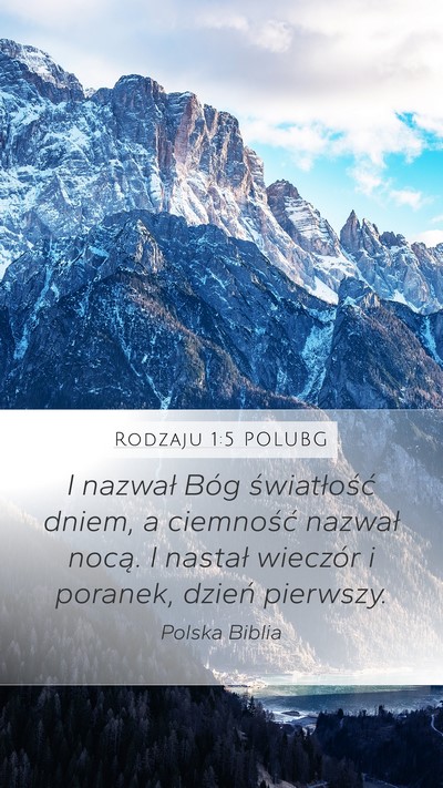 Rodzaju 1:5 POLUBG Bible Verse Image