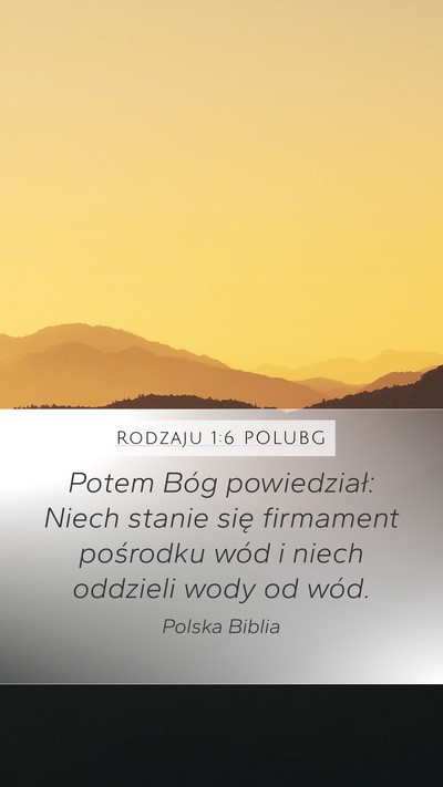 Rodzaju 1:6 POLUBG Bible Verse Image