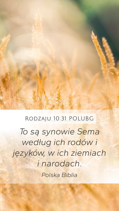 Rodzaju 10:31 POLUBG Bible Verse Image