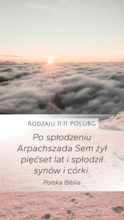 Rodzaju 11:11 POLUBG Mobile Phone Wallpaper - Po spłodzeniu Arpachszada Sem żył pięćset - Mobile Bible Verse Wallpaper