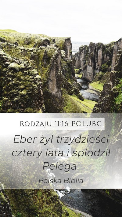Rodzaju 11:16 POLUBG Mobile Phone Wallpaper - Eber żył trzydzieści cztery lata i spłodził - Mobile Bible Verse Wallpaper