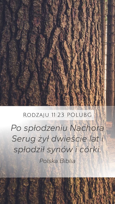 Rodzaju 11:23 POLUBG Mobile Phone Wallpaper - Po spłodzeniu Nachora Serug żył dwieście lat - Mobile Bible Verse Wallpaper