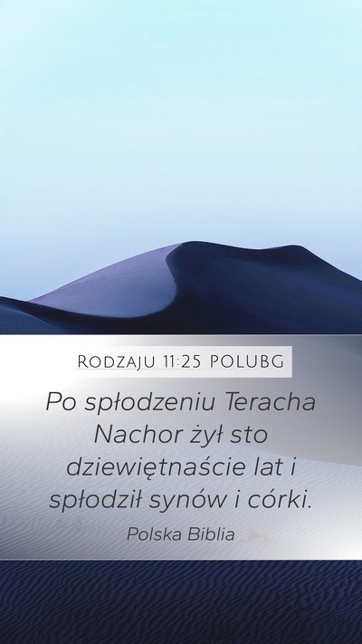 Rodzaju 11:25 POLUBG Bible Verse Image