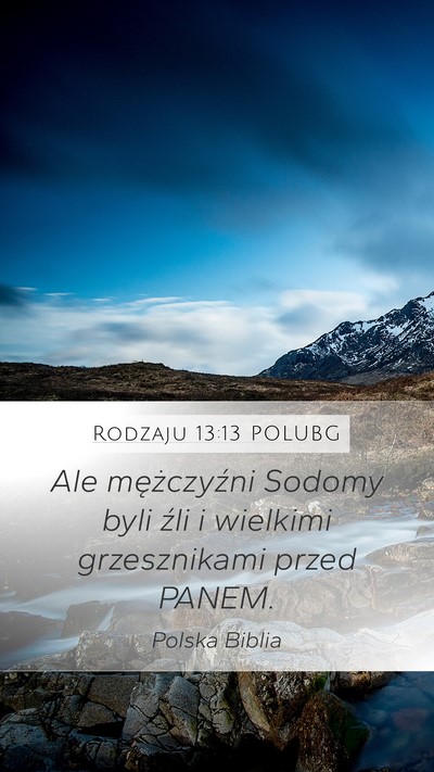 Rodzaju 13:13 POLUBG Bible Verse Image
