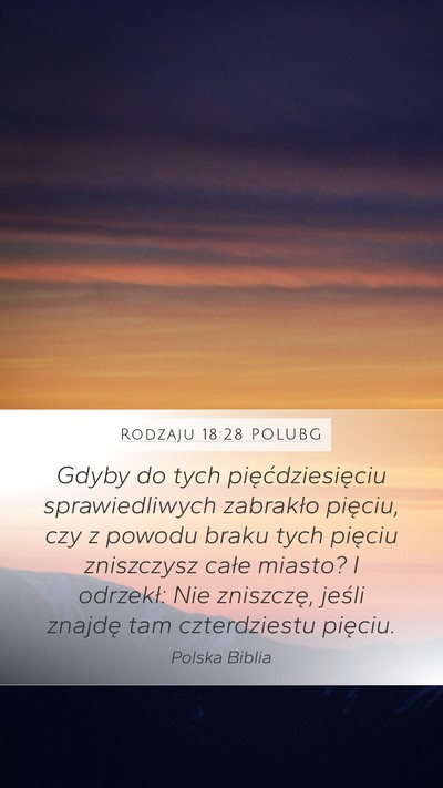 Rodzaju 18:28 POLUBG Bible Verse Image