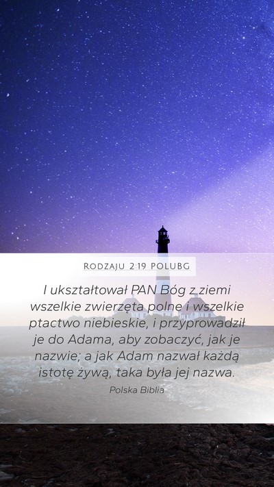 Rodzaju 2:19 POLUBG Bible Verse Image