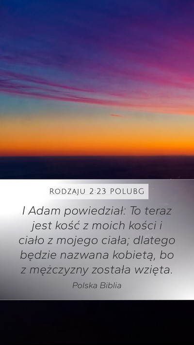 Rodzaju 2:23 POLUBG Bible Verse Image