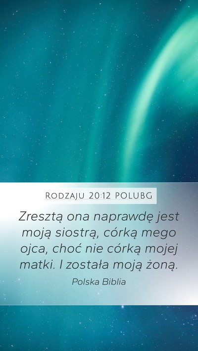 Rodzaju 20:12 POLUBG Bible Verse Image