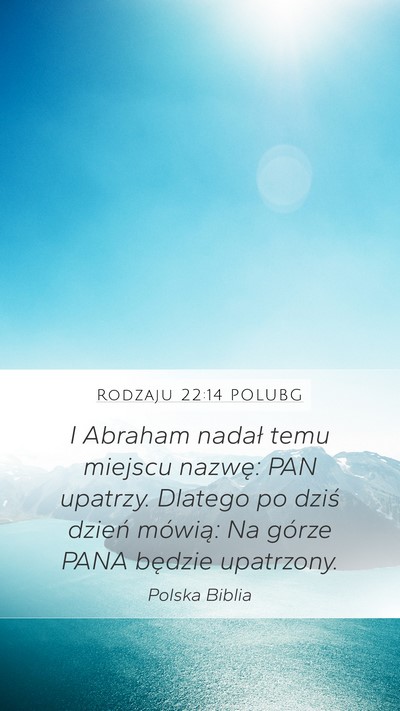 Rodzaju 22:14 POLUBG Bible Verse Image