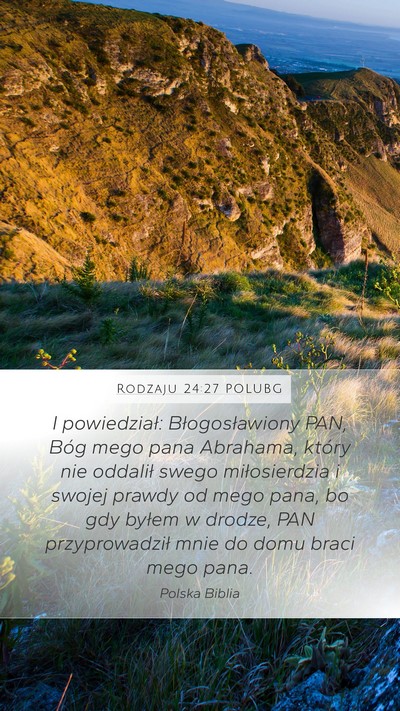 Rodzaju 24:27 POLUBG Bible Verse Image