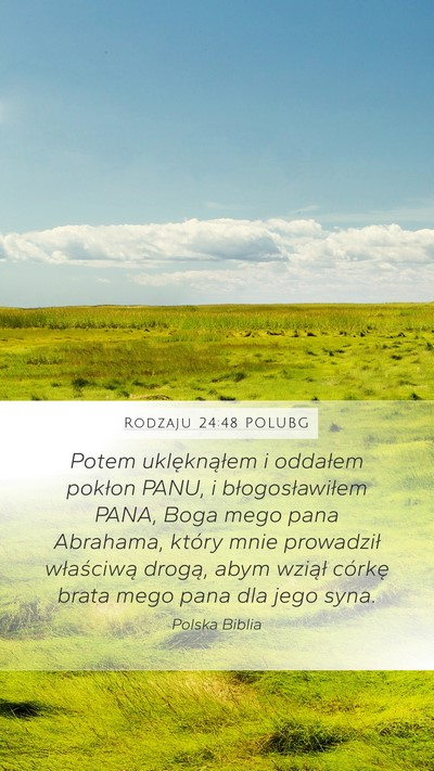 Rodzaju 24:48 POLUBG Bible Verse Image