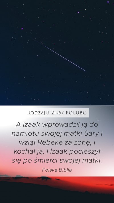 Rodzaju 24:67 POLUBG Bible Verse Image