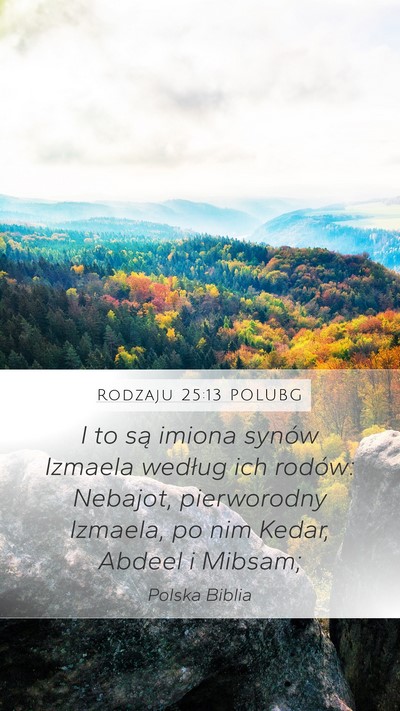 Rodzaju 25:13 POLUBG Bible Verse Image