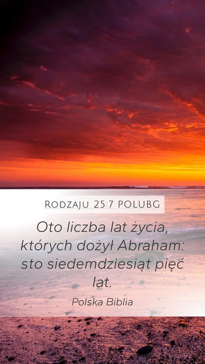 Rodzaju 25:7 POLUBG Bible Verse Image